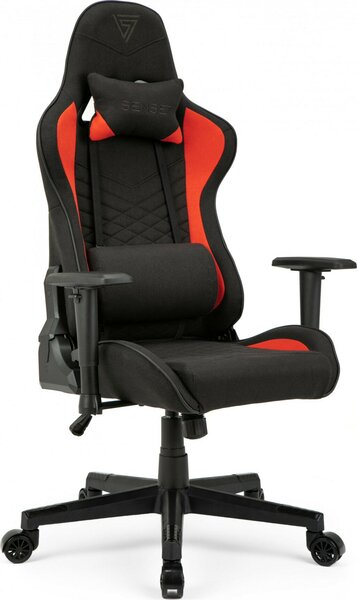 Gamer szék SENSE7 Spellcaster szövet fotel, fekete-piros