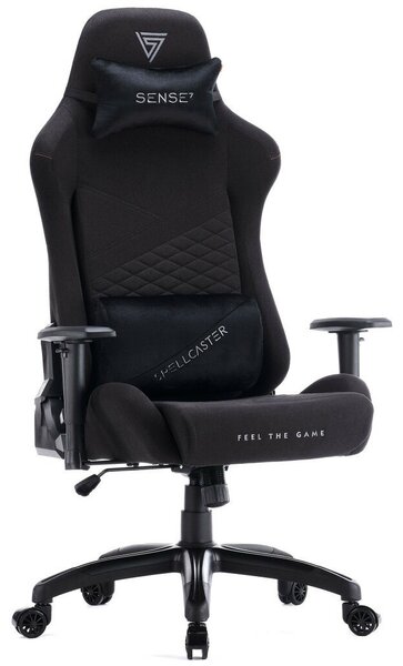 Gamer szék SENSE7 Spellcaster Senshi Edition nagy méret XL fotel, fekete szövet
