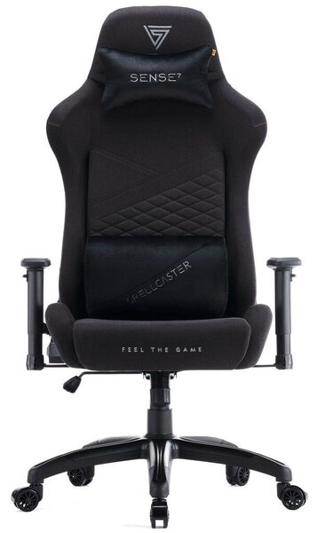 Gamer szék SENSE7 Spellcaster Senshi Edition nagy méret XL fotel, fekete szövet