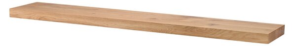 Tömör Tölgyfa Polc, Egyenes Széllel - 100x22x4 cm