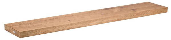 Tömör Tölgyfa Polc, Egyenes Széllel - 100x22x4 cm