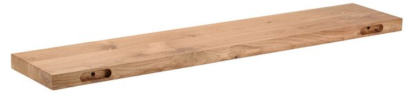 Tömör Tölgyfa Polc, Egyenes Széllel - 100x22x4 cm
