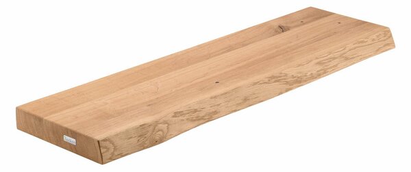 Masszív Tölgyfa Polc - Természetes Szélekkel 80x22x4