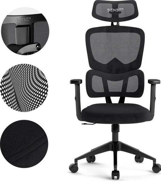SENSE7 Veno ergonomikus irodai forgószék fekete