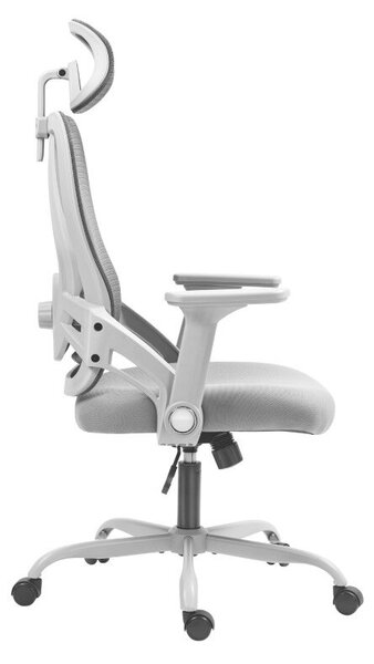 Ergonomikus irodai szék állítható fejtámla, 3D kartámasz, szürke