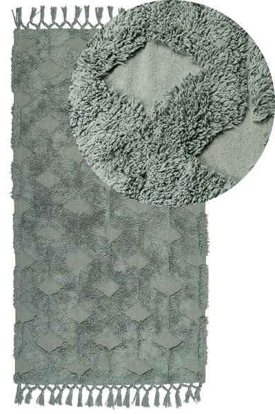 Szőnyeg KARS Zöld 80 x 150 cm Pamut