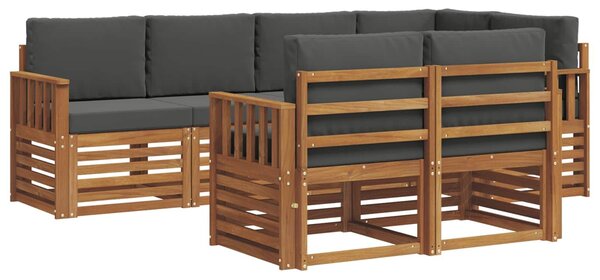 VidaXL Szegmentált kanapé szett párnával 7 pcs Természetes és antracit