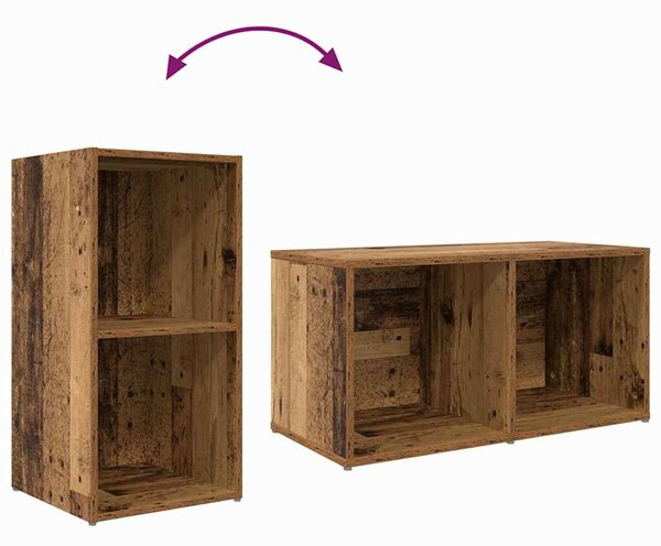TV szekrény 3 pcs Barna 107 x 35 x 37 cm Faanyag