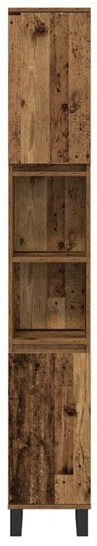 Fürdőszoba bútor szett 3 pcs Barna 30 x 30 x 180 cm Faanyag