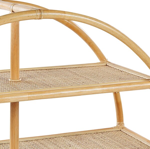 Háromszintes polcos elem TUVALU II Rattan 109 cm Természetes