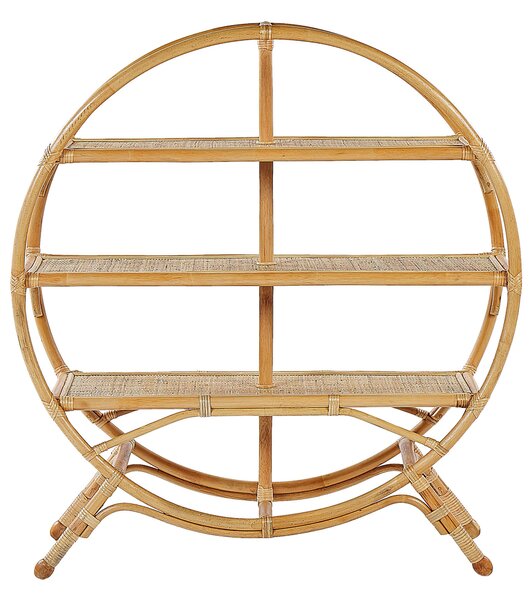 Háromszintes polcos elem TUVALU II Rattan 109 cm Természetes