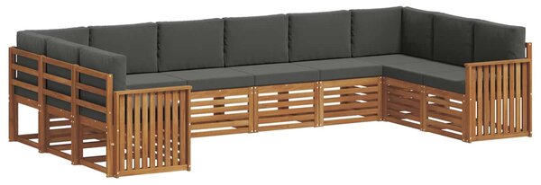 VidaXL Szegmentált kanapé szett 10 pcs Természetes és antracit