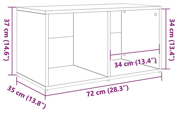 TV szekrény 3 pcs Barna 107 x 35 x 37 cm Faanyag
