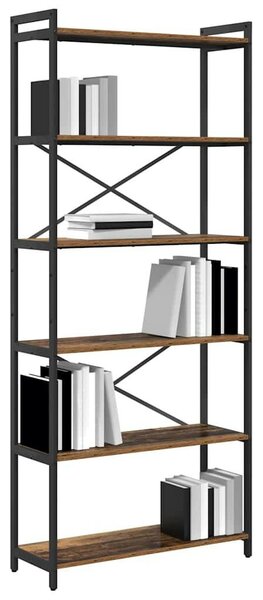 VidaXL Könyvespolc Régi fa 80 x 30 x 189,5 cm Faanyag