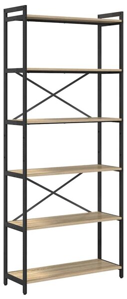 VidaXL Könyvespolc Sonoma tölgy 80 x 30 x 189,5 cm Faanyag