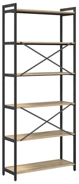 VidaXL Könyvespolc Sonoma tölgy 80 x 30 x 189,5 cm Faanyag