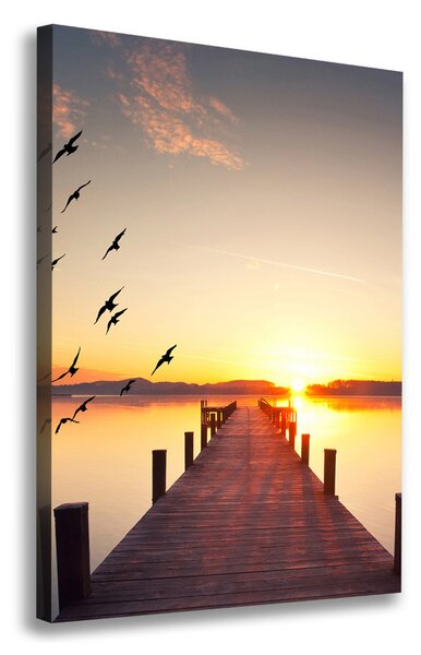 Vászon nyomtatás Sunset mólón