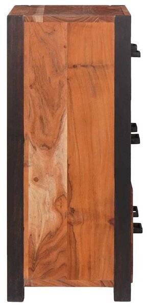 Széf fiókkal 3 pcs Barna 110 x 30 x 75 cm Tömör akácfa