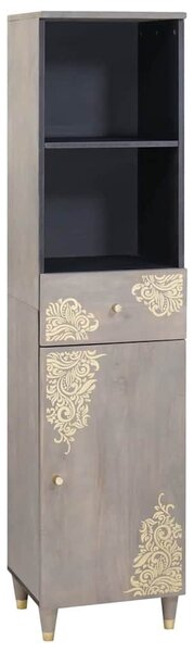 Fürdőszoba bútor szett fiókkal 5 pcs Szürke 62 x 33 x 58 cm