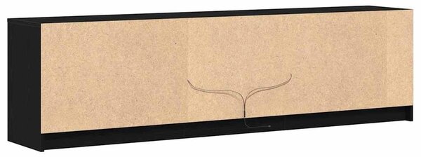 TV szekrény Fekete 182 x 34 x 50 cm Faanyag