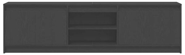 TV szekrény Fekete 182 x 34 x 50 cm Faanyag