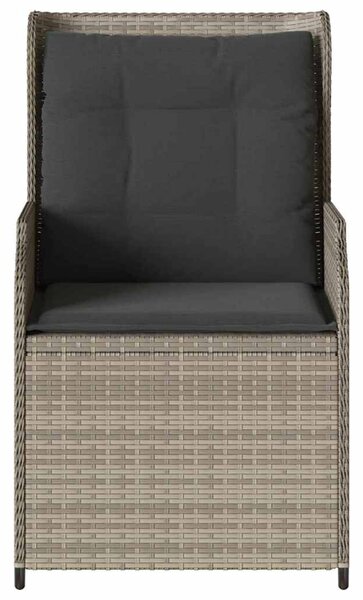 Kerti pad párnával 2 pcs Világosszürke Poli rattan