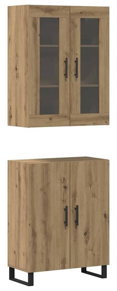 Magasfiú kézműves tölgy 69.5 x 34 x 90 cm Faanyag