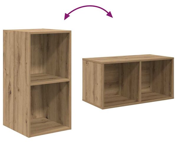TV Szekrény Szett 3 pcs kézműves tölgy 37 x 37 x 107 cm Faanyag