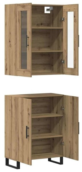 Magasfiú kézműves tölgy 69.5 x 34 x 90 cm Faanyag