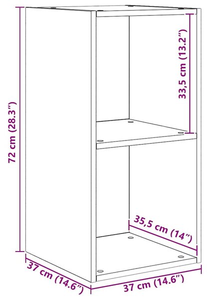 TV szekrény garnitúra 4 pcs Régi fa 37 x 37 x 72 cm Faanyag