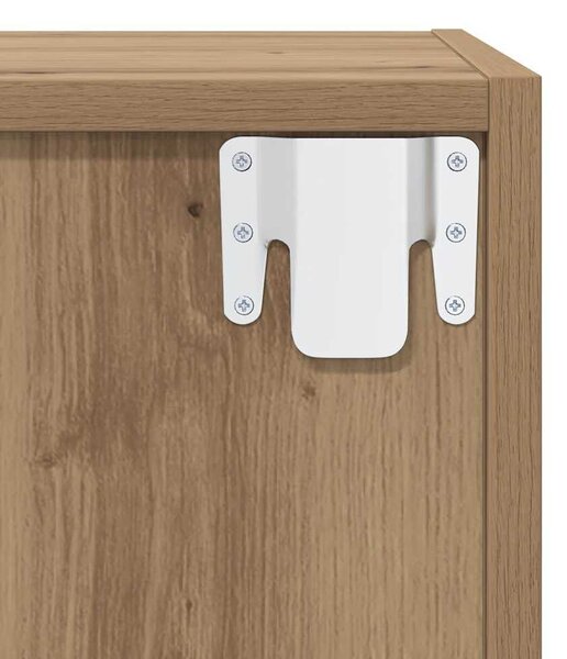 Fali TV Szekrény 4 pcs kézműves tölgy 37 x 37 x 72 cm Faanyag