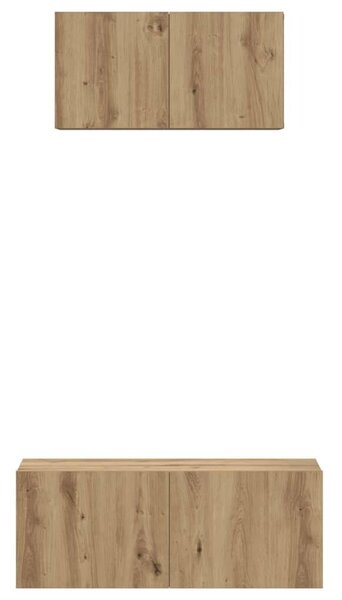 TV szekrény garnitúra 2 pcs kézműves tölgy 80 x 30 x 30 cm