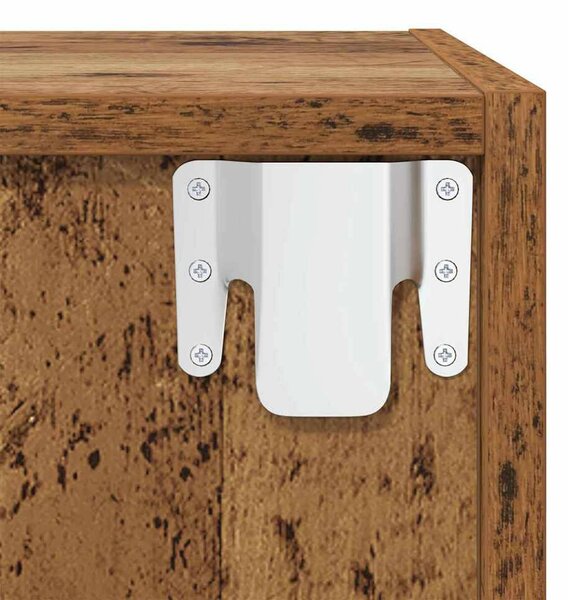 Fali TV Szekrény 4 pcs Öreg fa 37 x 37 x 72 cm Faanyag