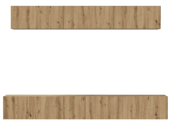 TV Szekrény Szett 5 pcs kézműves tölgy 80 x 30 x 30 cm Közepes