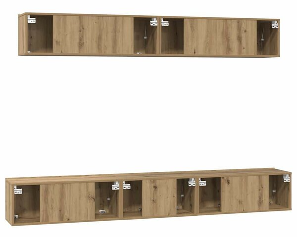 TV Szekrény Szett 5 pcs kézműves tölgy 80 x 30 x 30 cm Közepes