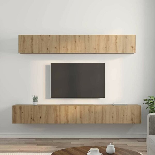TV Szekrény Szett 5 pcs kézműves tölgy 80 x 30 x 30 cm Közepes