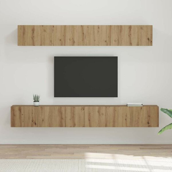 TV Szekrény Szett 5 pcs kézműves tölgy 80 x 30 x 30 cm Közepes