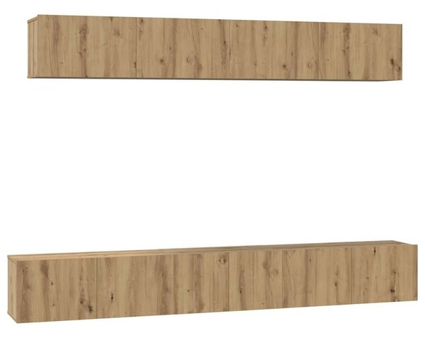 TV Szekrény Szett 5 pcs kézműves tölgy 80 x 30 x 30 cm Közepes