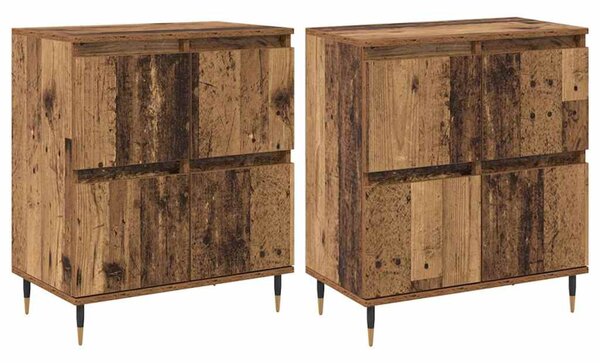 Oldalszekrények 2 pcs Régi fa 120 x 35 x 70 cm Faanyag