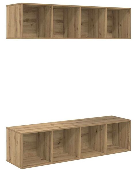 TV szekrény garnitúra 2 pcs kézműves tölgy 37 x 37 x 142.5 cm