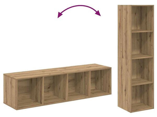 TV szekrény garnitúra 2 pcs kézműves tölgy 37 x 37 x 142.5 cm