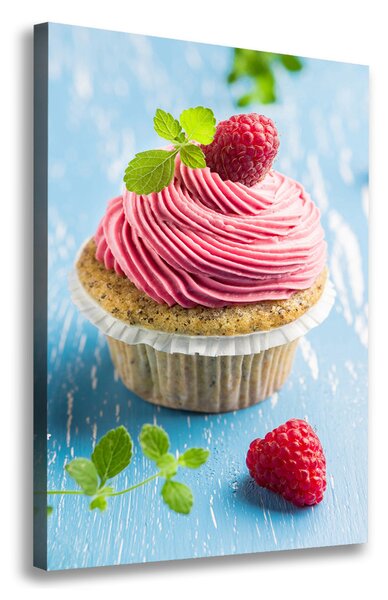 Feszített vászonkép Málna cupcake