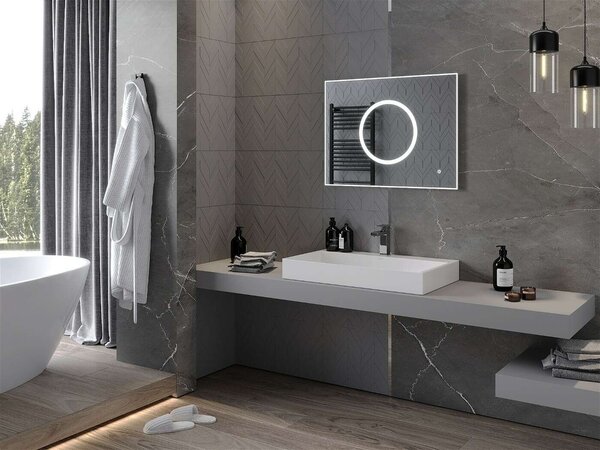 Mexen Koga LED Tükör - 80x60 cm, Páramentesítővel