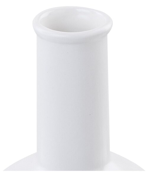 Virágtartó váza THEBES Kerámia 22 cm Fehér