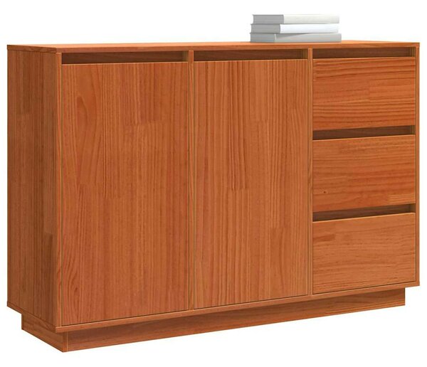 Széf fiókkal Barna 111 x 34 x 75 cm Tömör fenyőfa