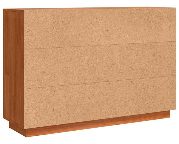 Széf fiókkal Barna 111 x 34 x 75 cm Tömör fenyőfa