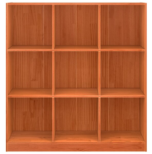 VidaXL Könyvespolc Faggyú barna 104 x 33 x 110 cm Tömör fenyőfa