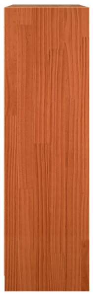 VidaXL Könyvespolc Faggyú barna 104 x 33 x 110 cm Tömör fenyőfa