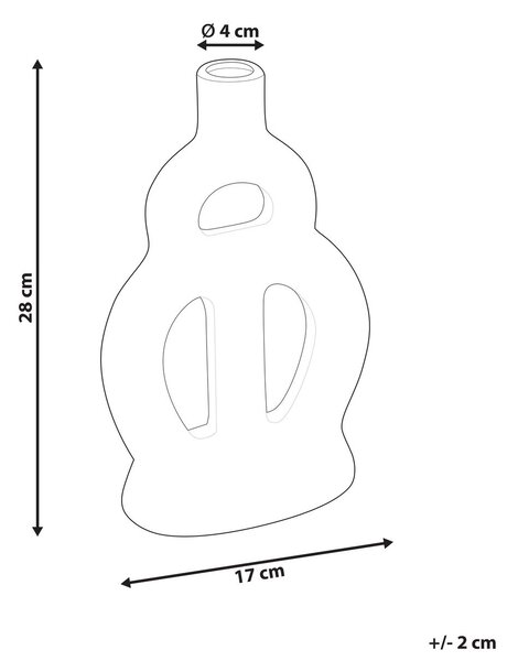 Virágtartó váza KOZANI Kerámia 28 cm Homokbézs