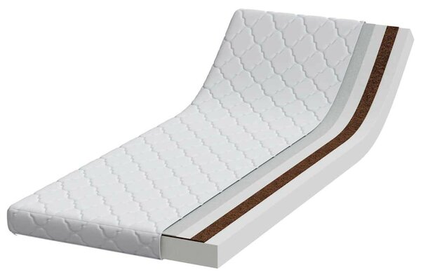 Matrac Kókuszréteggel Fehér 200 x 80 cm PU hab